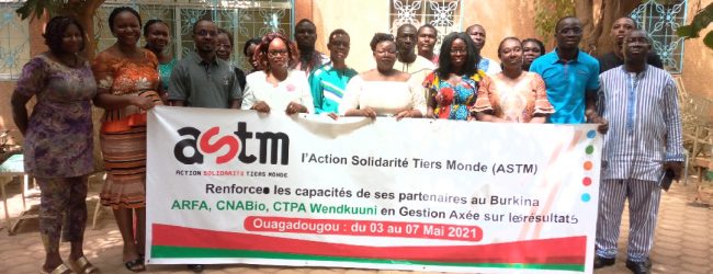 Ouagadougou: ASTM renforce les capacités d’une vingtaine d’acteurs de ses structures partenaires en GARD