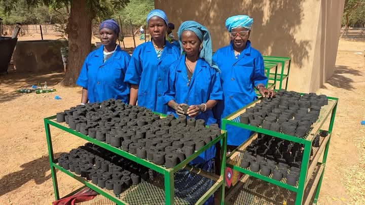 Burkina Faso : Un groupe de femmes produit des briquettes à base de coques d’arachide