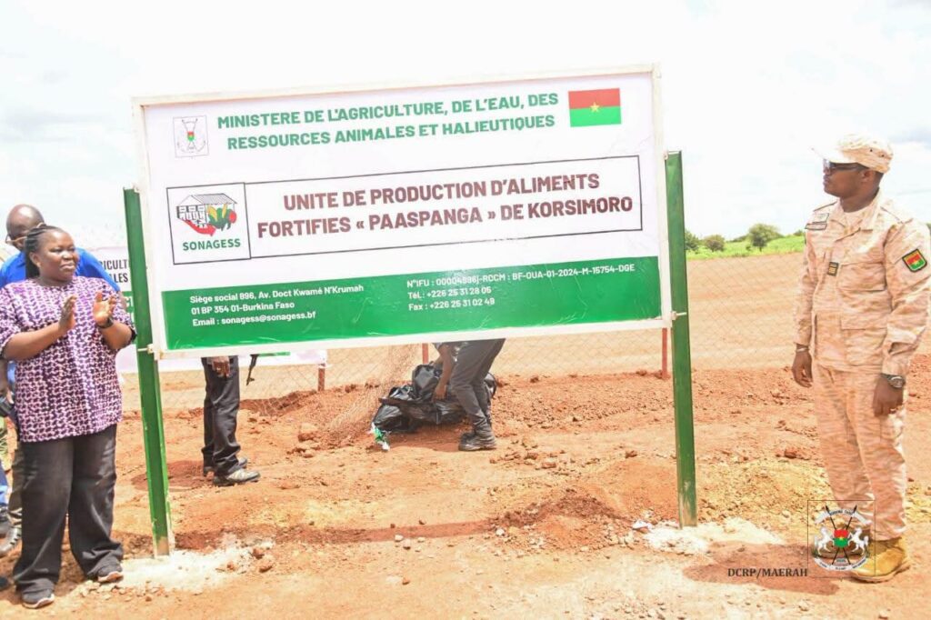 Une unité de production d'aliments fortifiés inaugurée au Burkina Faso