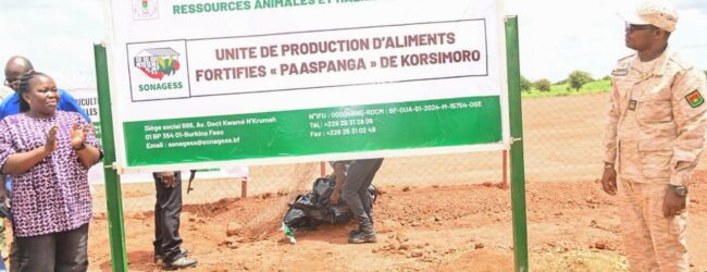 Une unité de production d’aliments fortifiés inaugurée au Burkina Faso