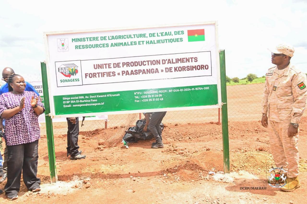 Une unité de production d'aliments fortifiés inaugurée au Burkina Faso